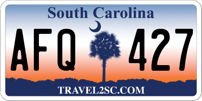 SC license plate AFQ427