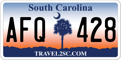 SC license plate AFQ428
