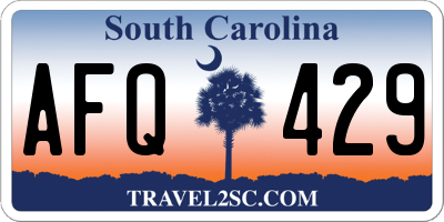 SC license plate AFQ429