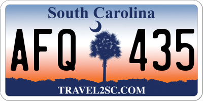 SC license plate AFQ435