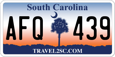 SC license plate AFQ439