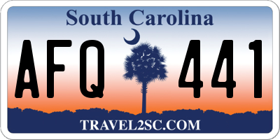 SC license plate AFQ441
