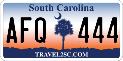 SC license plate AFQ444
