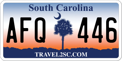 SC license plate AFQ446