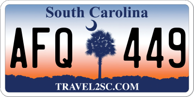 SC license plate AFQ449