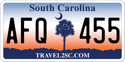 SC license plate AFQ455