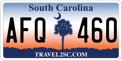 SC license plate AFQ460