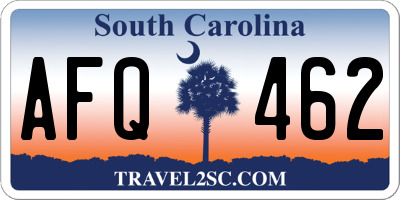 SC license plate AFQ462