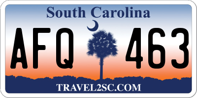 SC license plate AFQ463