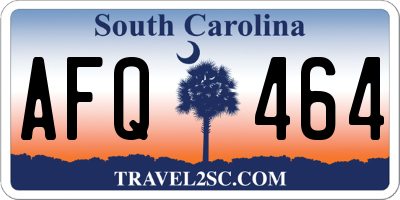 SC license plate AFQ464