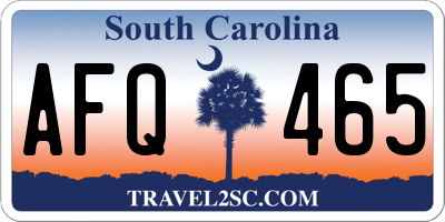 SC license plate AFQ465