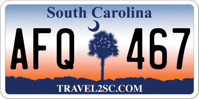 SC license plate AFQ467