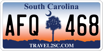 SC license plate AFQ468