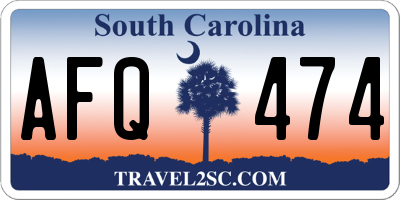 SC license plate AFQ474