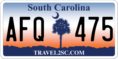 SC license plate AFQ475