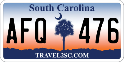 SC license plate AFQ476