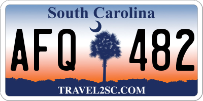 SC license plate AFQ482
