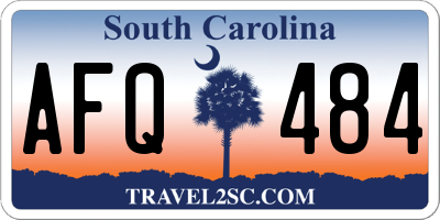 SC license plate AFQ484