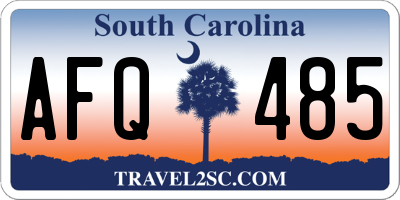 SC license plate AFQ485