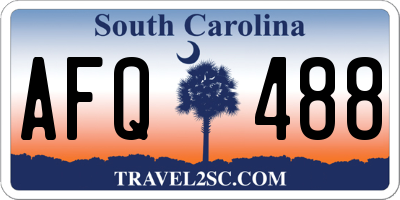 SC license plate AFQ488