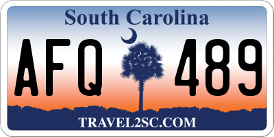 SC license plate AFQ489