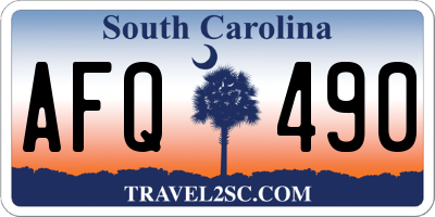 SC license plate AFQ490