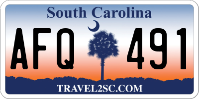 SC license plate AFQ491