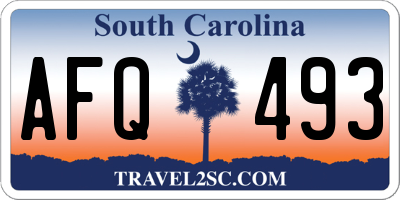SC license plate AFQ493