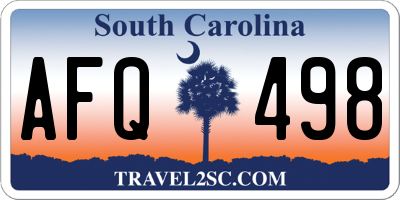 SC license plate AFQ498
