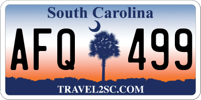 SC license plate AFQ499