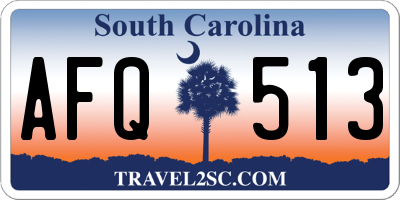 SC license plate AFQ513