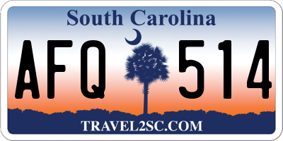 SC license plate AFQ514