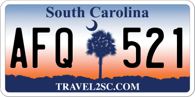 SC license plate AFQ521