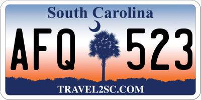 SC license plate AFQ523