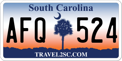 SC license plate AFQ524