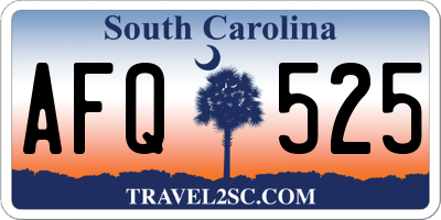 SC license plate AFQ525