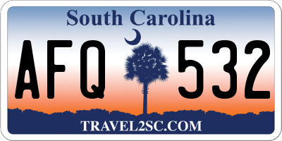 SC license plate AFQ532