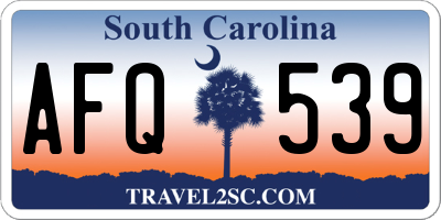 SC license plate AFQ539