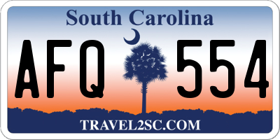 SC license plate AFQ554