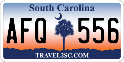 SC license plate AFQ556