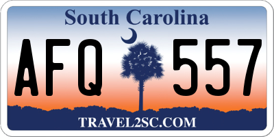 SC license plate AFQ557