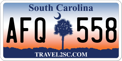 SC license plate AFQ558