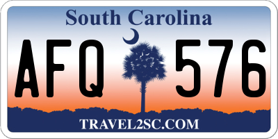 SC license plate AFQ576