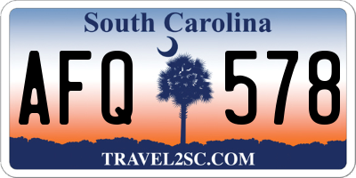 SC license plate AFQ578