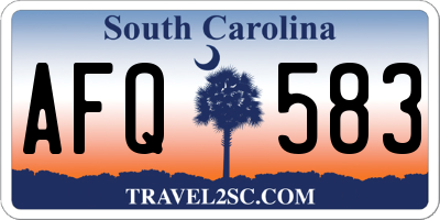 SC license plate AFQ583