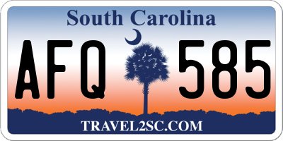 SC license plate AFQ585
