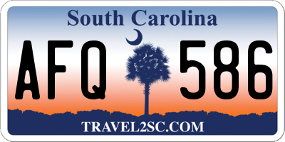 SC license plate AFQ586