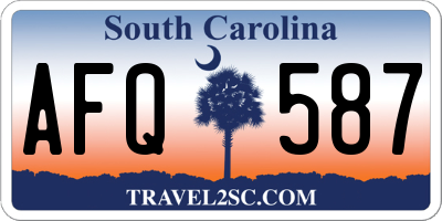 SC license plate AFQ587