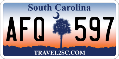 SC license plate AFQ597