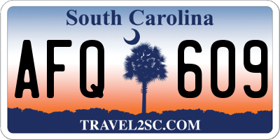 SC license plate AFQ609